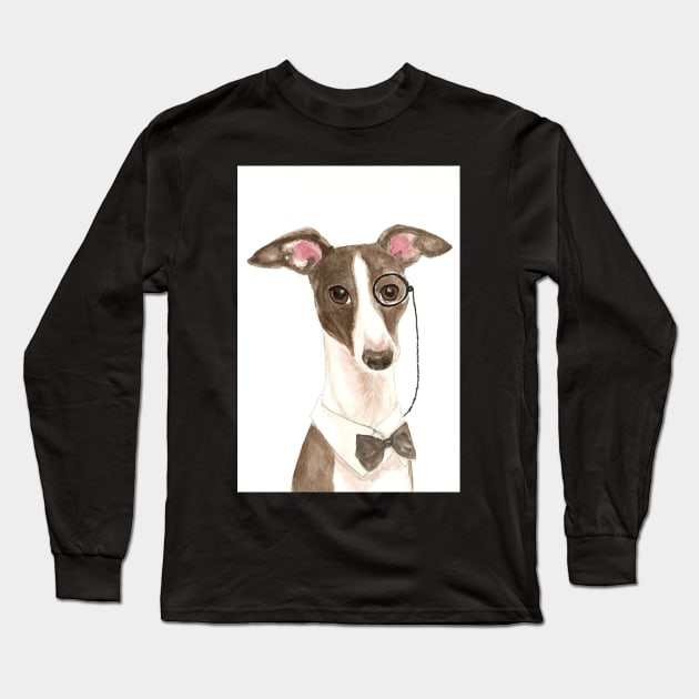 MJ Italian Greyhound Long Sleeve T-Shirt by mjillustrates